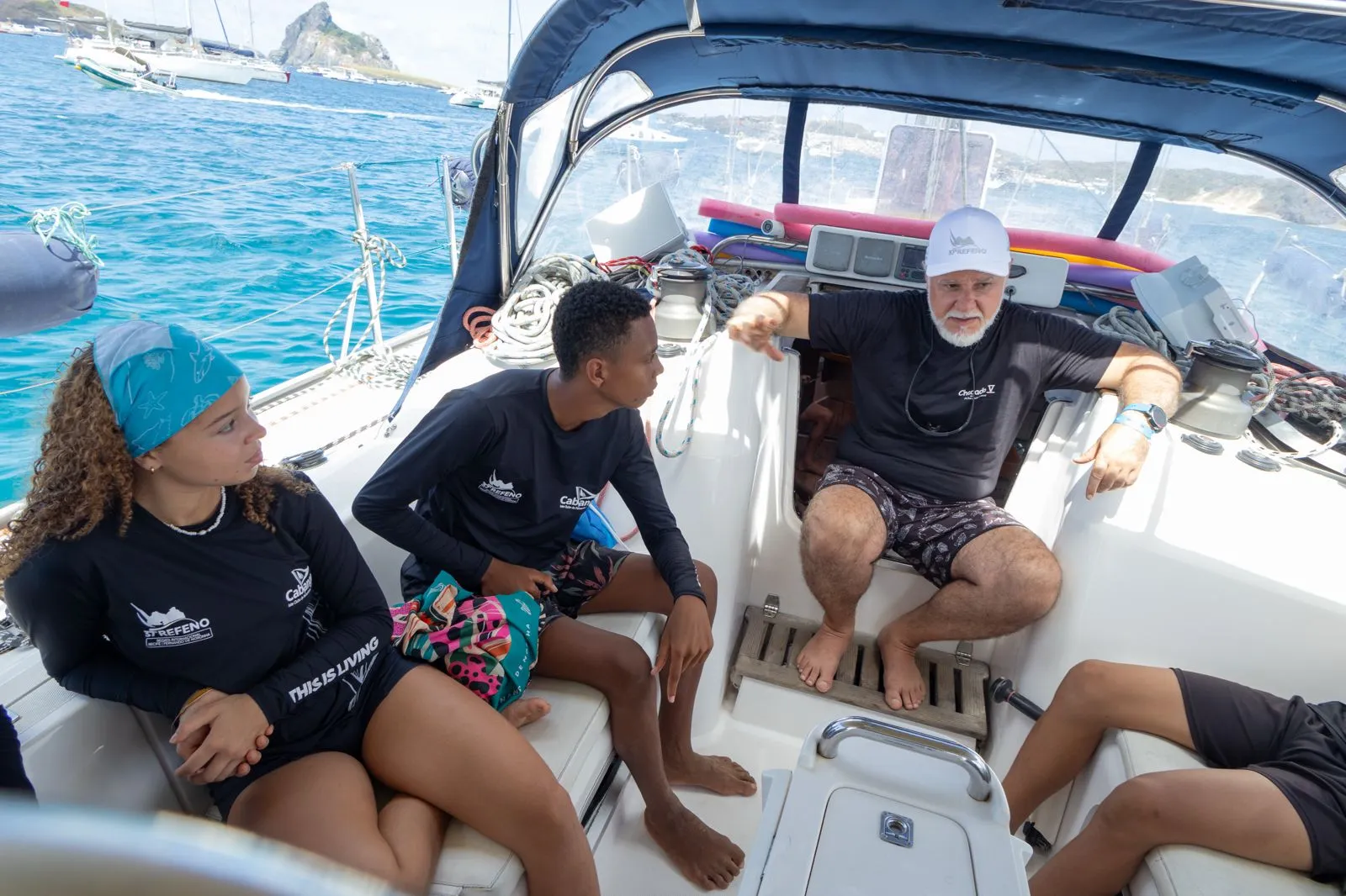 Crianças e jovens no cockpit