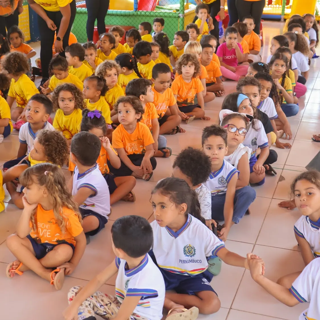 Ação na creche de Noronha