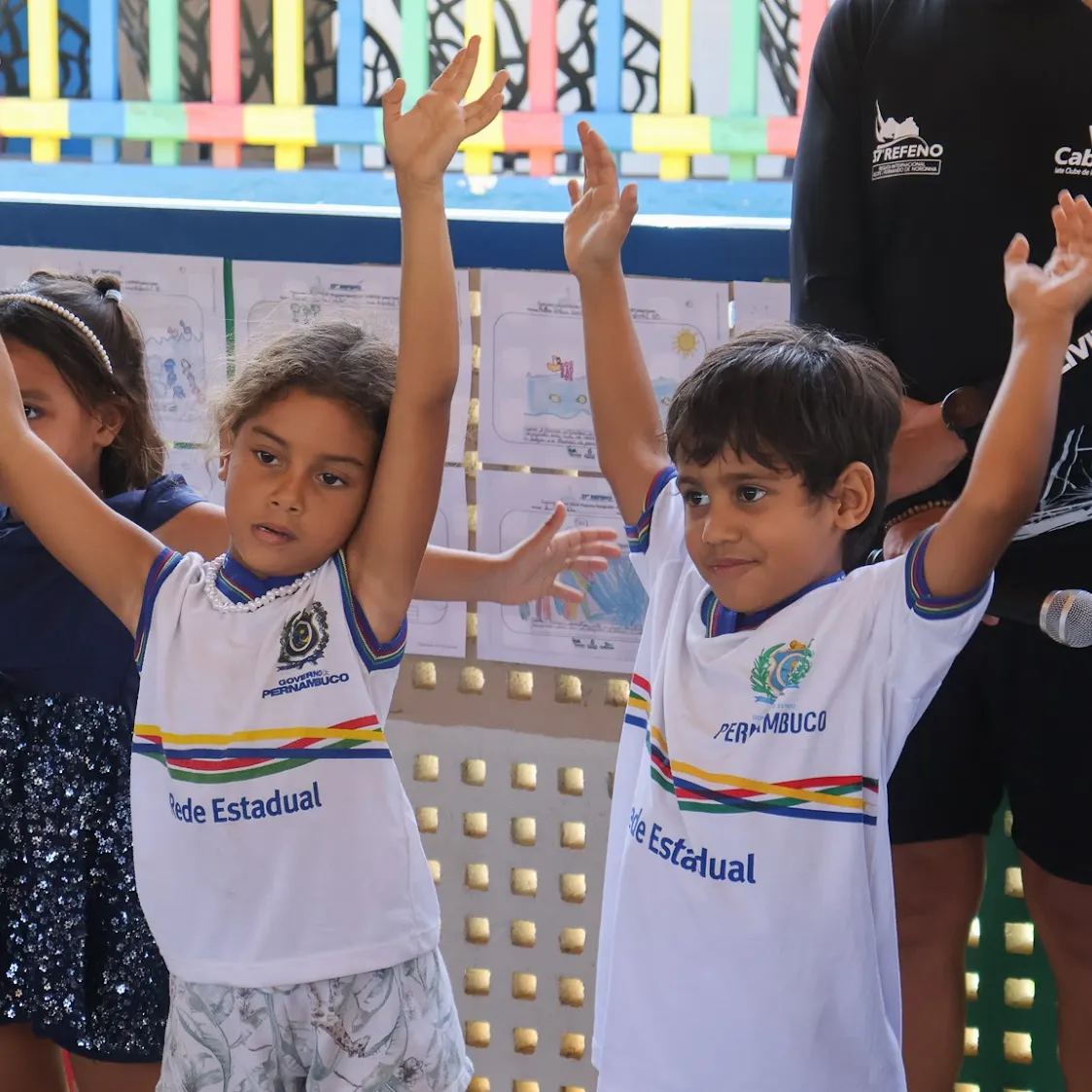 Crianças na ação da creche